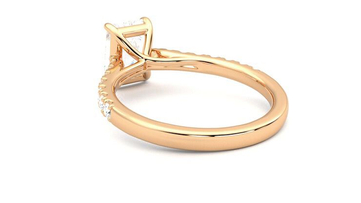 Taylor & Hart Aurora Radiant Engagement Ring 360 degree image 17