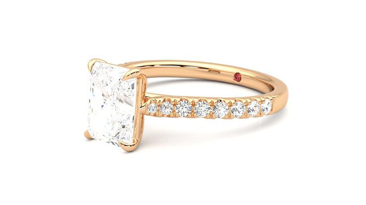Taylor & Hart Aurora Radiant Engagement Ring 360 degree image 24