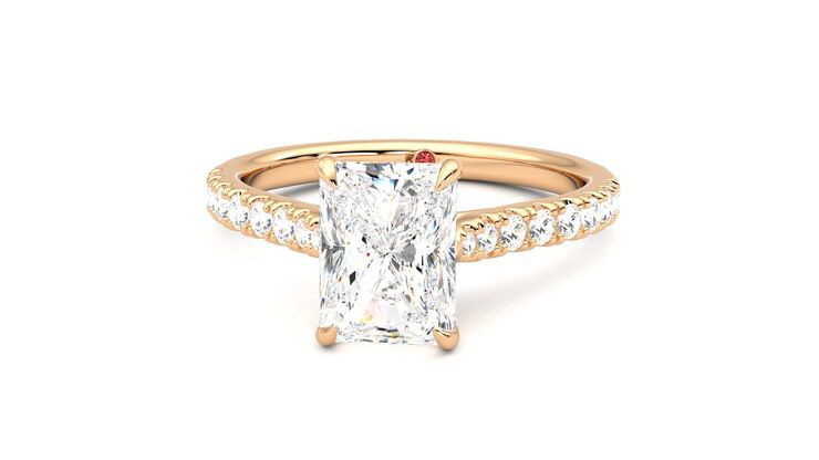 Taylor & Hart Aurora Radiant Engagement Ring 360 degree image 28