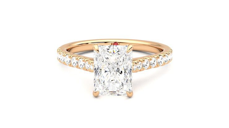 Taylor & Hart Aurora Radiant Engagement Ring 360 degree image 29