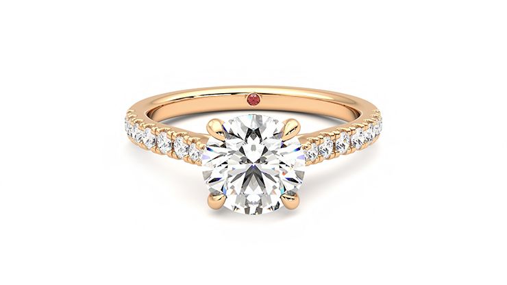 Taylor & Hart Aurora Round Engagement Ring 360 degree image 0