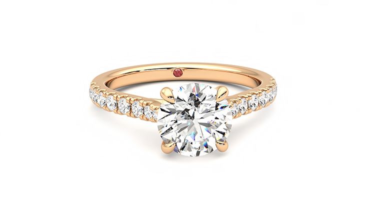 Taylor & Hart Aurora Round Engagement Ring 360 degree image 2