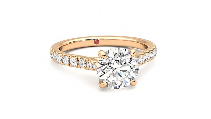 Taylor & Hart Aurora Round Engagement Ring 360 degree image 3