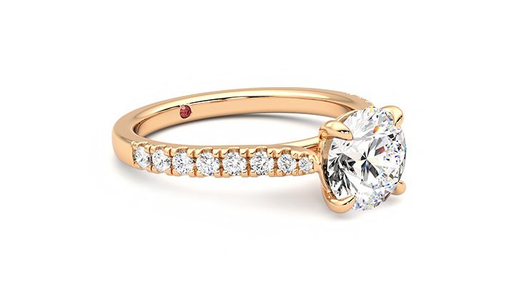 Taylor & Hart Aurora Round Engagement Ring 360 degree image 6