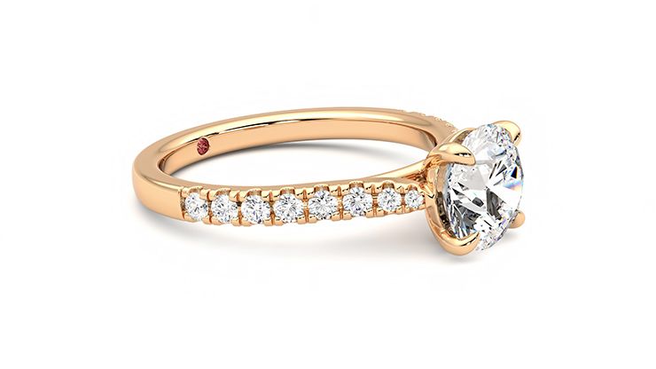 Taylor & Hart Aurora Round Engagement Ring 360 degree image 7