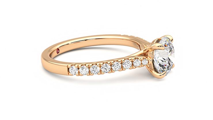 Taylor & Hart Aurora Round Engagement Ring 360 degree image 8