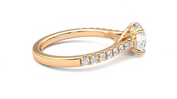 Taylor & Hart Aurora Round Engagement Ring 360 degree image 10