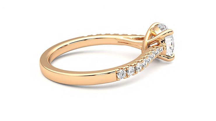 Taylor & Hart Aurora Round Engagement Ring 360 degree image 11