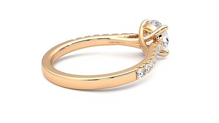 Taylor & Hart Aurora Round Engagement Ring 360 degree image 12