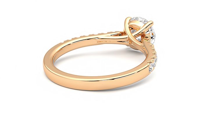 Taylor & Hart Aurora Round Engagement Ring 360 degree image 13