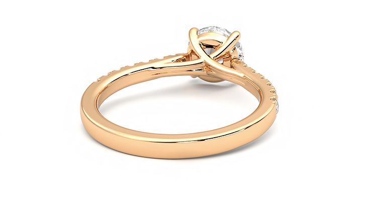 Taylor & Hart Aurora Round Engagement Ring 360 degree image 14