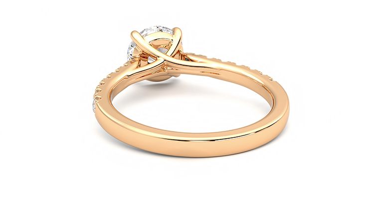 Taylor & Hart Aurora Round Engagement Ring 360 degree image 16