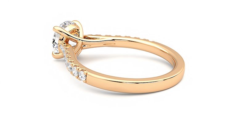 Taylor & Hart Aurora Round Engagement Ring 360 degree image 18