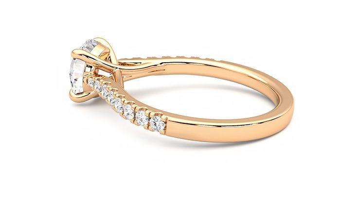 Taylor & Hart Aurora Round Engagement Ring 360 degree image 19