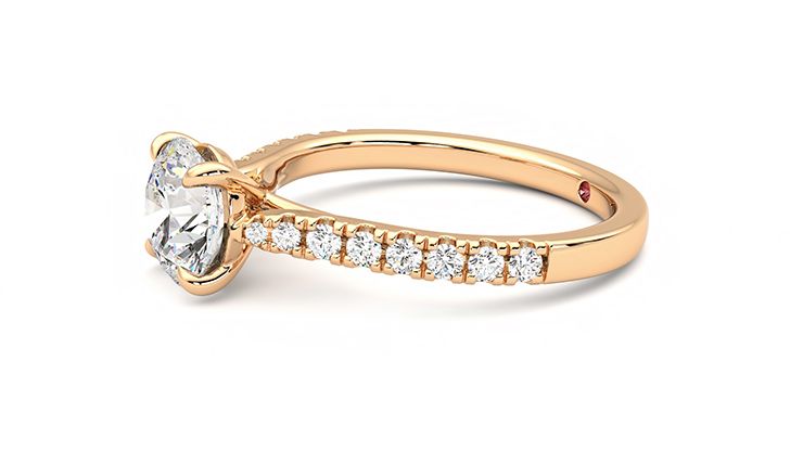 Taylor & Hart Aurora Round Engagement Ring 360 degree image 22