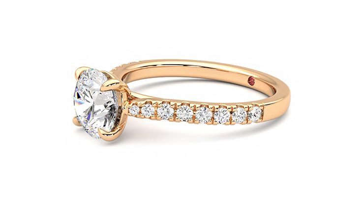 Taylor & Hart Aurora Round Engagement Ring 360 degree image 23