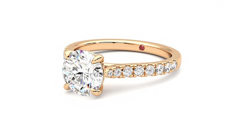 Taylor & Hart Aurora Round Engagement Ring 360 degree image 25