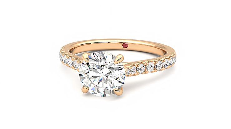 Taylor & Hart Aurora Round Engagement Ring 360 degree image 27