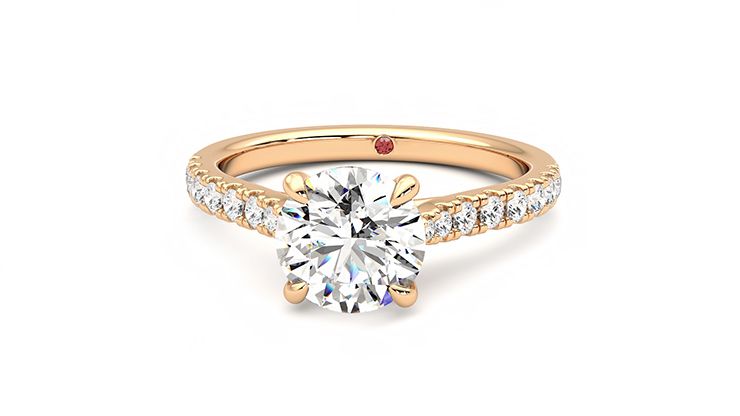 Taylor & Hart Aurora Round Engagement Ring 360 degree image 28