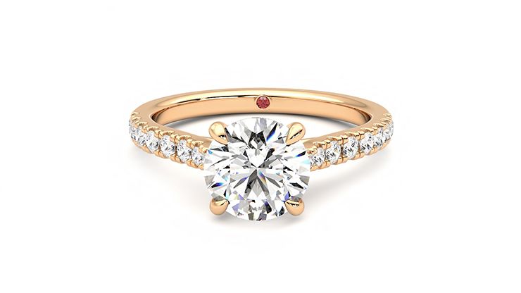 Taylor & Hart Aurora Round Engagement Ring 360 degree image 29