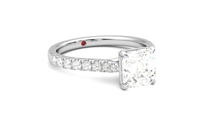 Taylor & Hart Aurora Asscher Engagement Ring 360 degree image 5