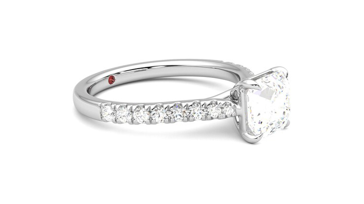 Taylor & Hart Aurora Asscher Engagement Ring 360 degree image 7
