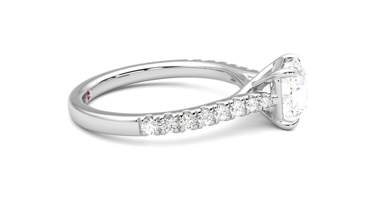 Taylor & Hart Aurora Asscher Engagement Ring 360 degree image 9