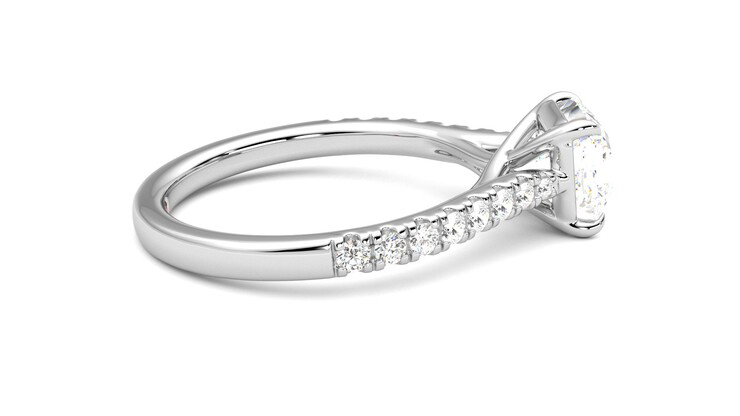 Taylor & Hart Aurora Asscher Engagement Ring 360 degree image 10