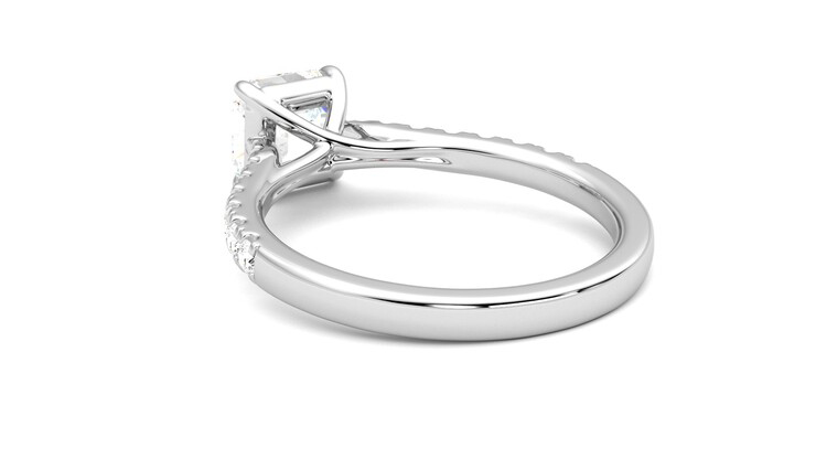 Taylor & Hart Aurora Asscher Engagement Ring 360 degree image 17
