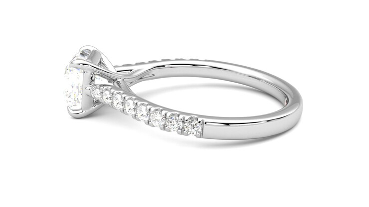 Taylor & Hart Aurora Asscher Engagement Ring 360 degree image 20