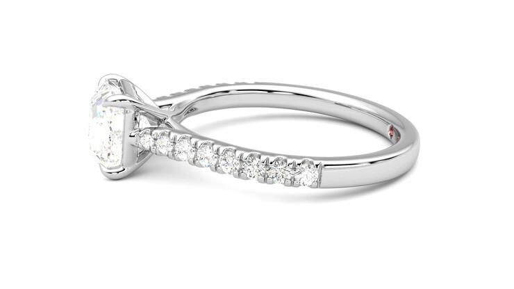 Taylor & Hart Aurora Asscher Engagement Ring 360 degree image 21