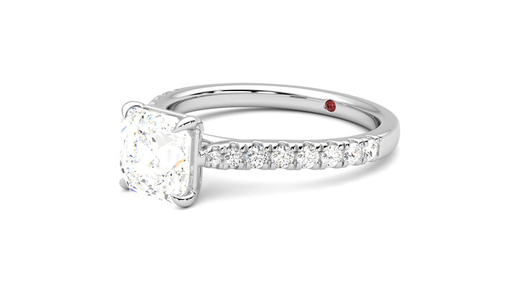 Taylor & Hart Aurora Asscher Engagement Ring 360 degree image 24