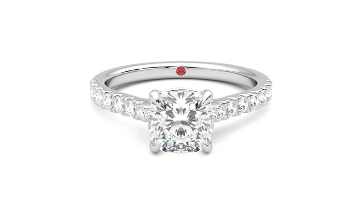 Taylor & Hart Aurora Cushion Engagement Ring 360 detail 01