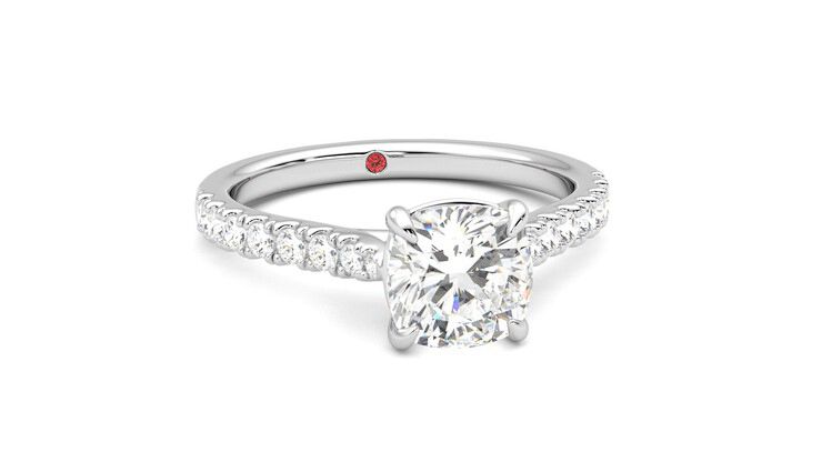 Taylor & Hart Aurora Cushion Engagement Ring 360 degree image 3