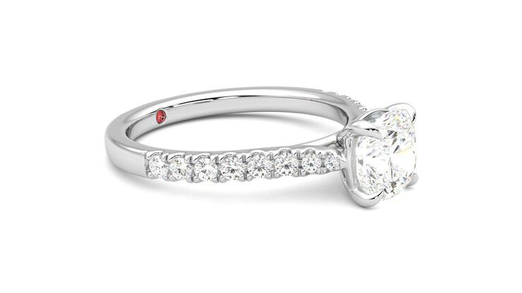 Taylor & Hart Aurora Cushion Engagement Ring 360 degree image 7