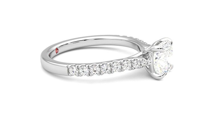 Taylor & Hart Aurora Cushion Engagement Ring 360 degree image 8