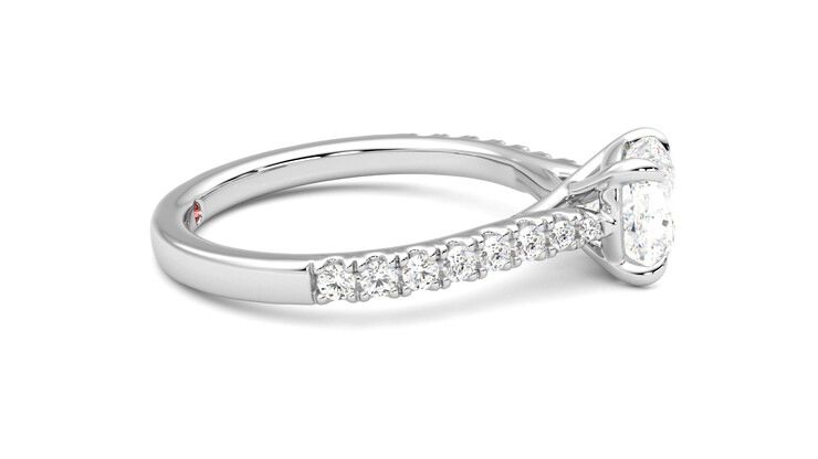 Taylor & Hart Aurora Cushion Engagement Ring 360 degree image 9