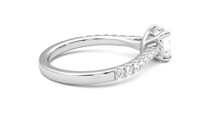 Taylor & Hart Aurora Cushion Engagement Ring 360 degree image 11