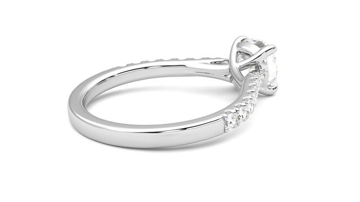 Taylor & Hart Aurora Cushion Engagement Ring 360 degree image 12