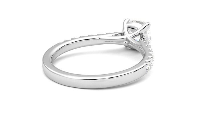 Taylor & Hart Aurora Cushion Engagement Ring 360 degree image 13