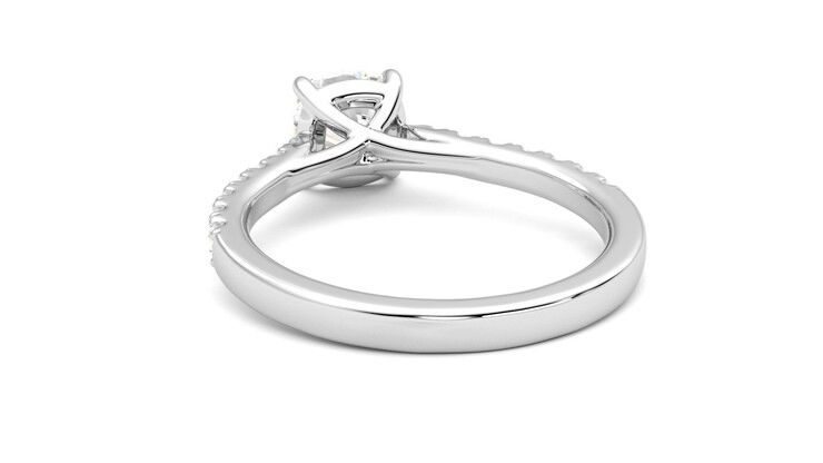 Taylor & Hart Aurora Cushion Engagement Ring 360 degree image 16