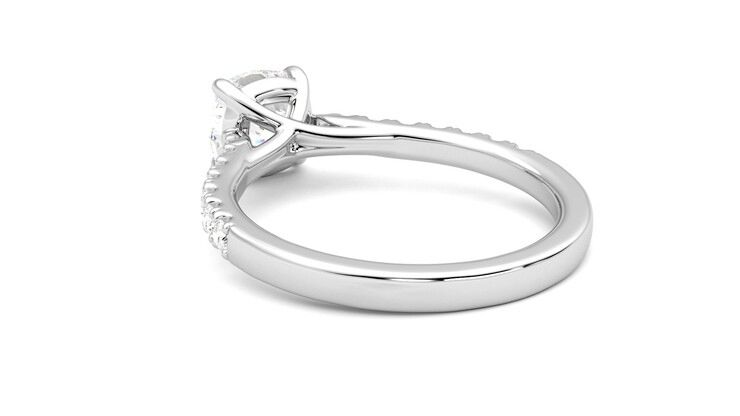 Taylor & Hart Aurora Cushion Engagement Ring 360 degree image 17