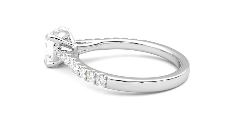 Taylor & Hart Aurora Cushion Engagement Ring 360 degree image 19