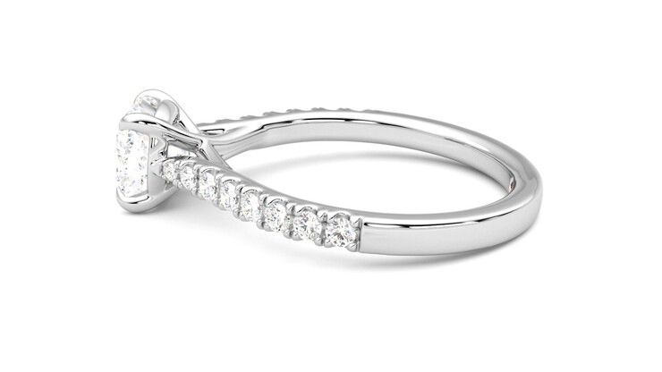 Taylor & Hart Aurora Cushion Engagement Ring 360 degree image 20