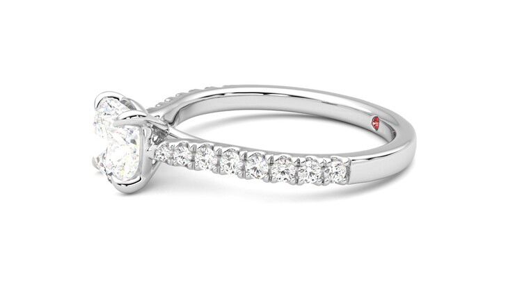 Taylor & Hart Aurora Cushion Engagement Ring 360 degree image 22