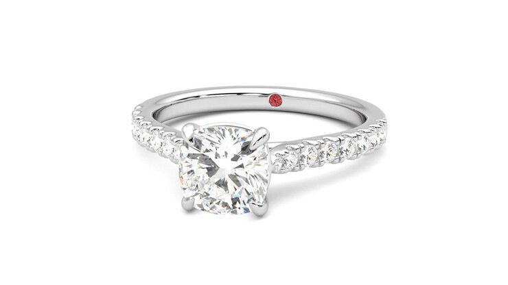 Taylor & Hart Aurora Cushion Engagement Ring 360 degree image 27