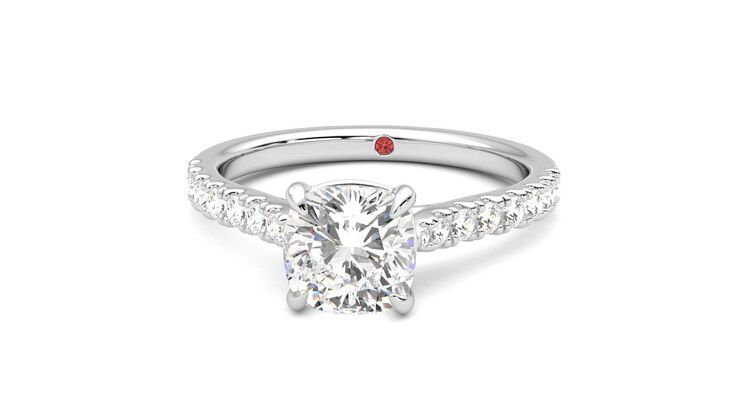 Taylor & Hart Aurora Cushion Engagement Ring 360 degree image 28