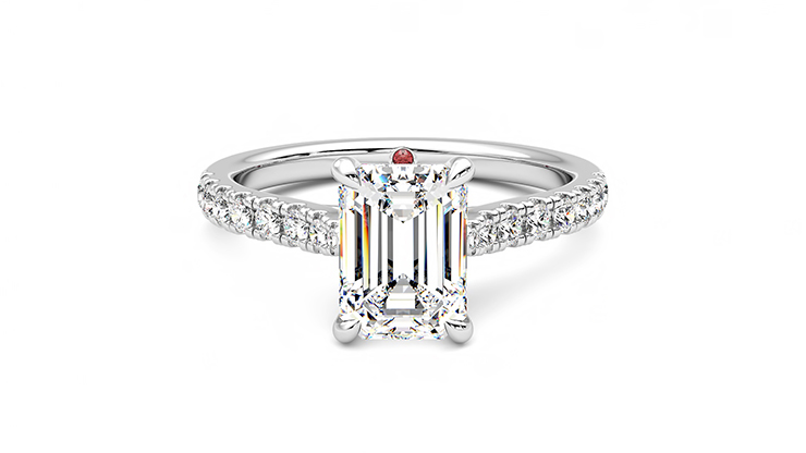 Taylor & Hart Aurora Emerald Engagement Ring 360 detail 01