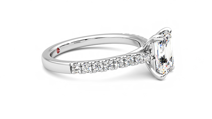 Taylor & Hart Aurora Emerald Engagement Ring 360 degree image 8