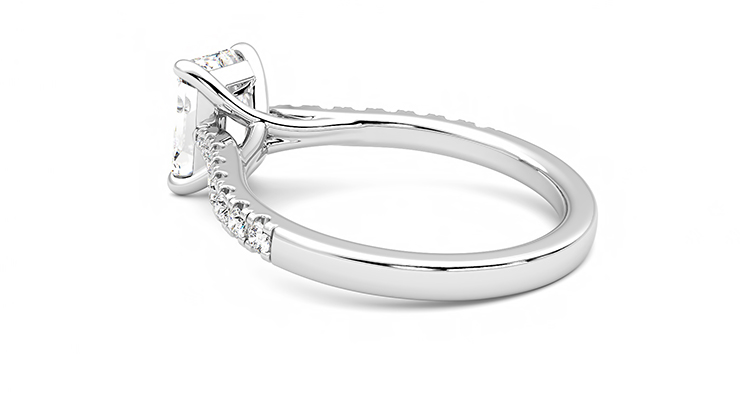 Taylor & Hart Aurora Emerald Engagement Ring 360 degree image 18